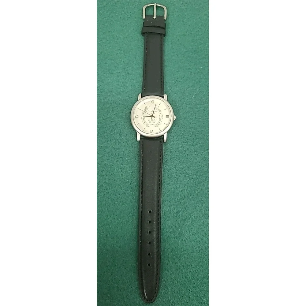 NTEU TEPAC President Circle Watch Genuine‎ Leather Watchband